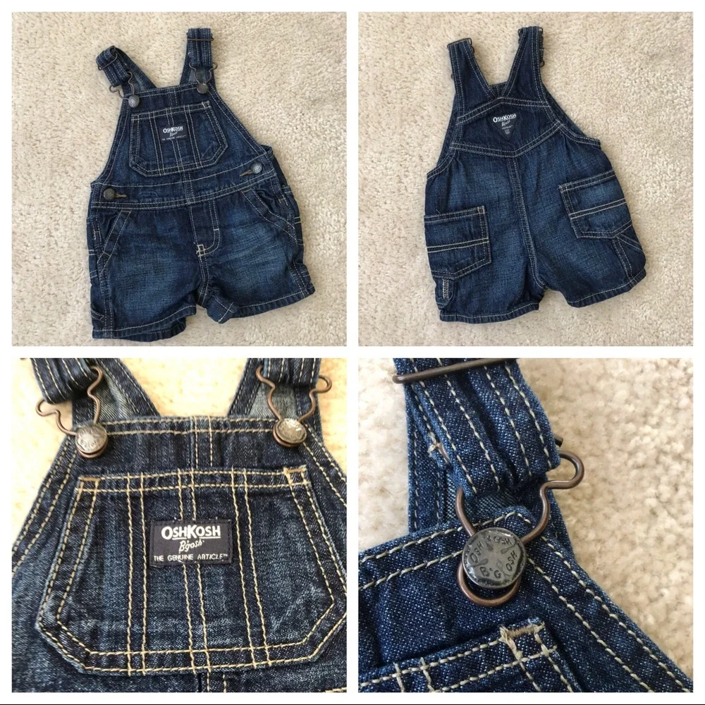 OshKosh B’gosh Overalls and Shirt Set Sz 6m